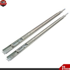 1 Pair 52 Inch Locking Drawer Slides Full Extension & Lock 500 lbs Load Capacity
