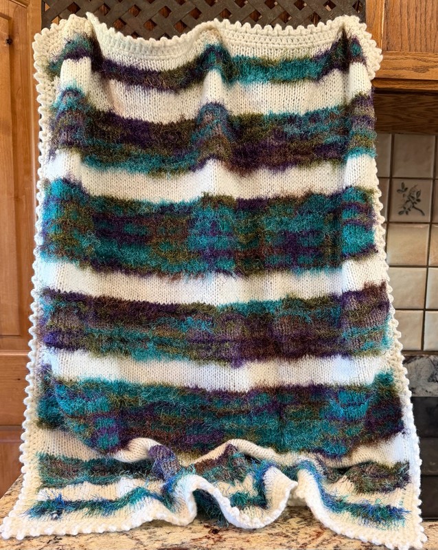 Comfy lap throw— chair throw, mini afghan, wheel chair throw, pet comforter. gallery