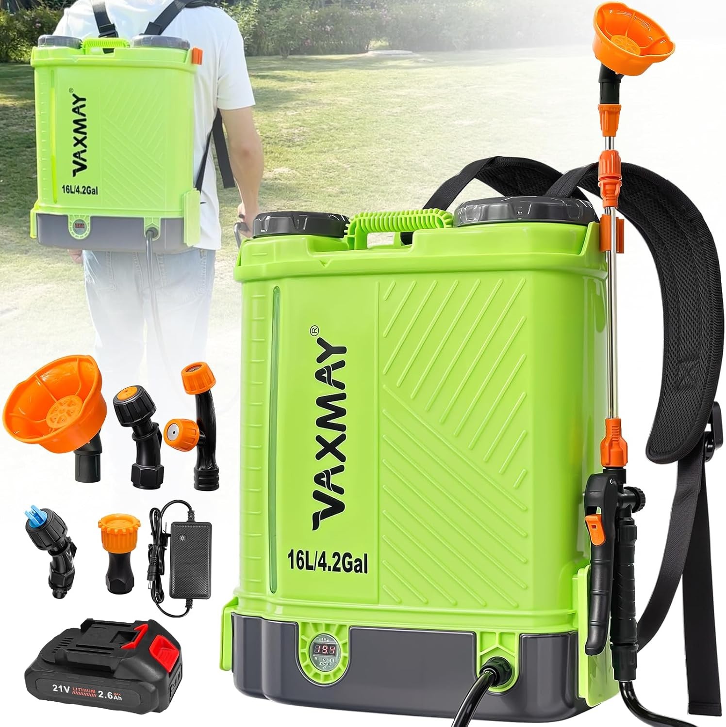 Battery Powered Backpack Sprayer 4 Gallon 100 PSI Electric Graden Sprayer Works gallery