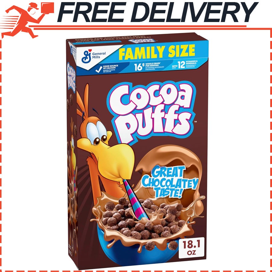 Cocoa Puffs, Chocolatey Breakfast Cereal, Made w/ Whole Grain Family Size 18.1oz gallery