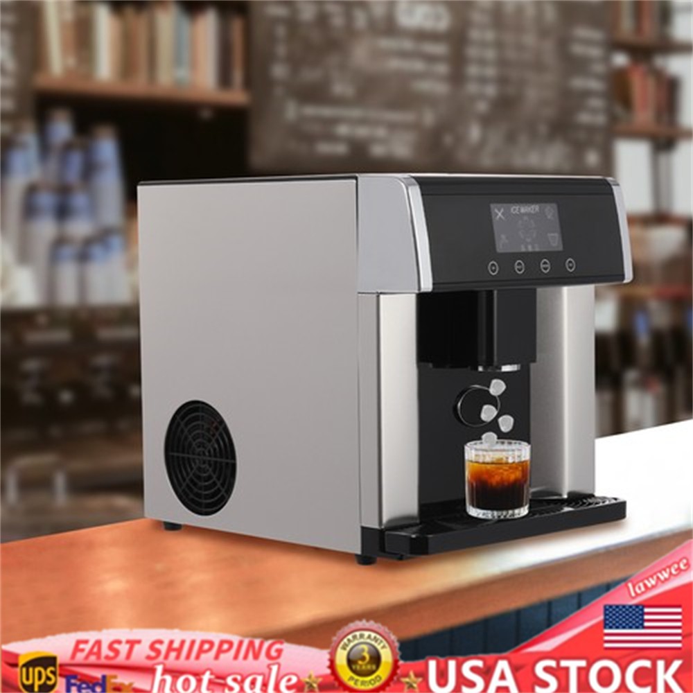 Nugget Ice Maker 33lbs Countertop Pebble Ice Maker Machine Self-Cleaning ZB-10E gallery