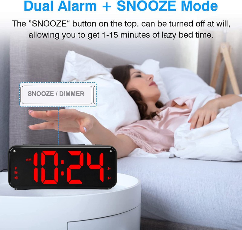 Extra Loud Vibrating Alarm Clock with Bed Shaker for Heavy Sleepers,Hearing Deaf gallery