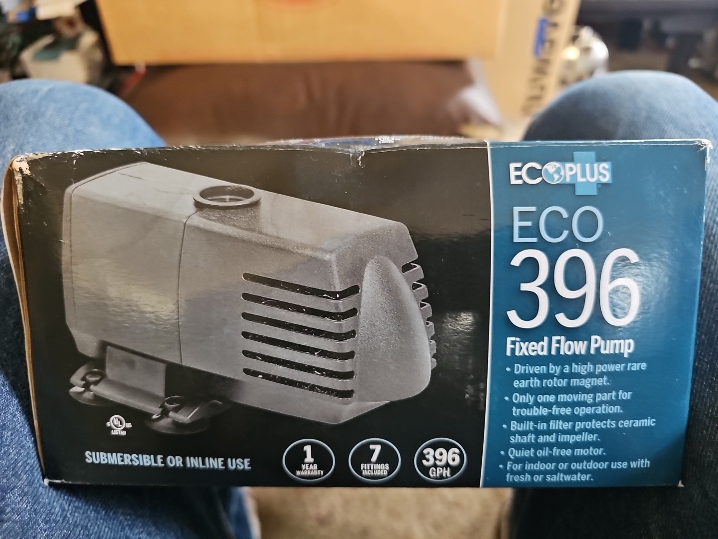 Free Ship 1 EcoPlus Eco 396 Fixed Flow Submersible or Inline Water Pump 396 GPH gallery