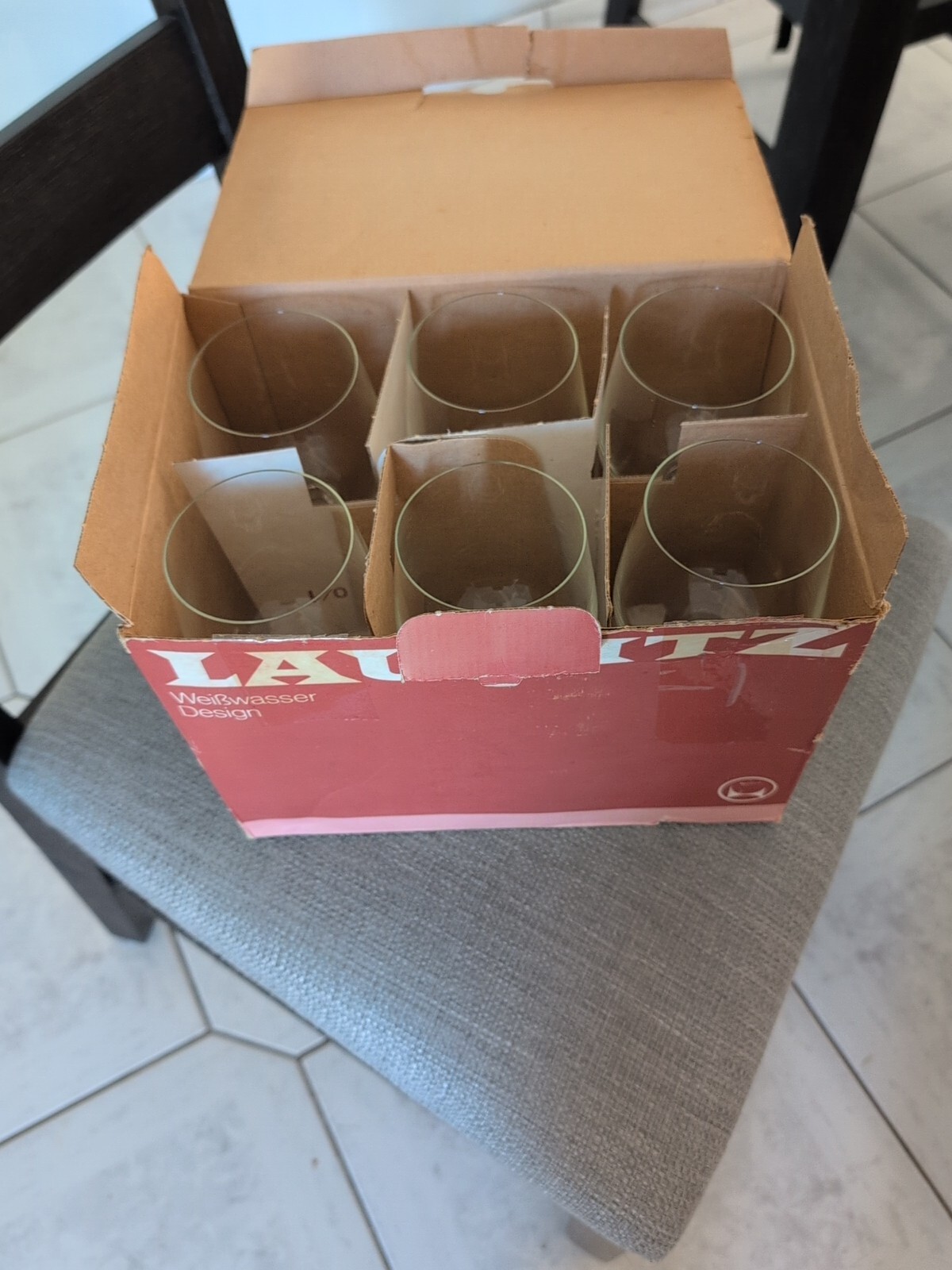Like Lifting Air - 6 New Lausitz Weibwasser Crystal Wine Glasses Original Box gallery