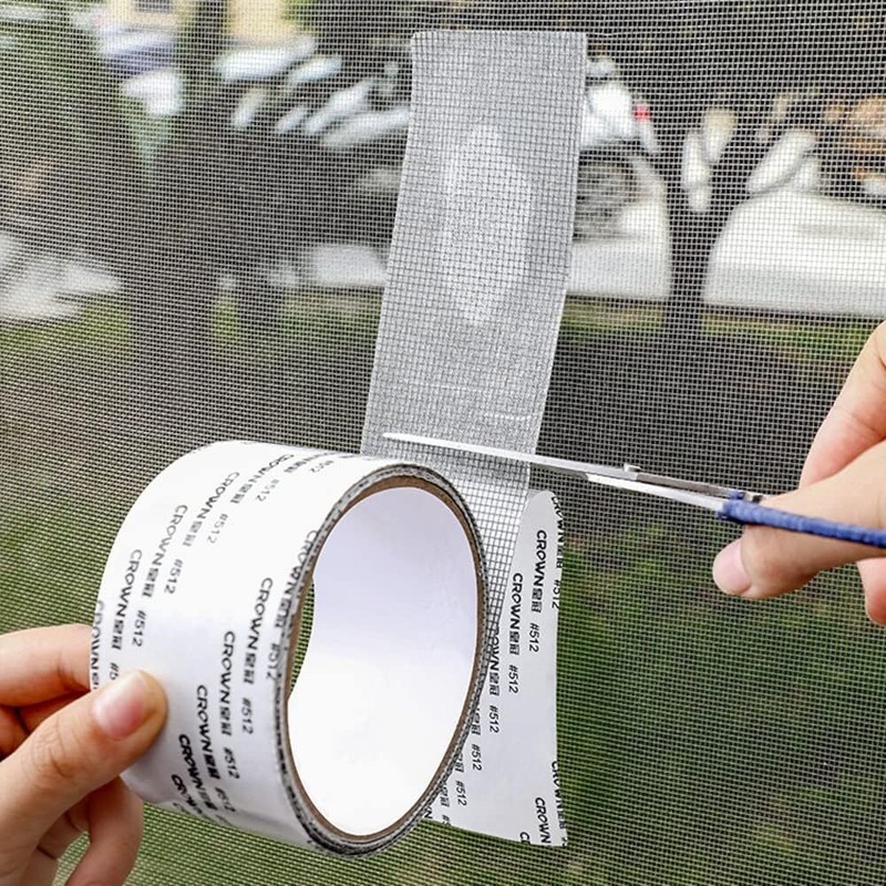 Screen Patch Repair Kit Window Repair Tape Fiberglass Covering Mesh Tool 5*200cm gallery