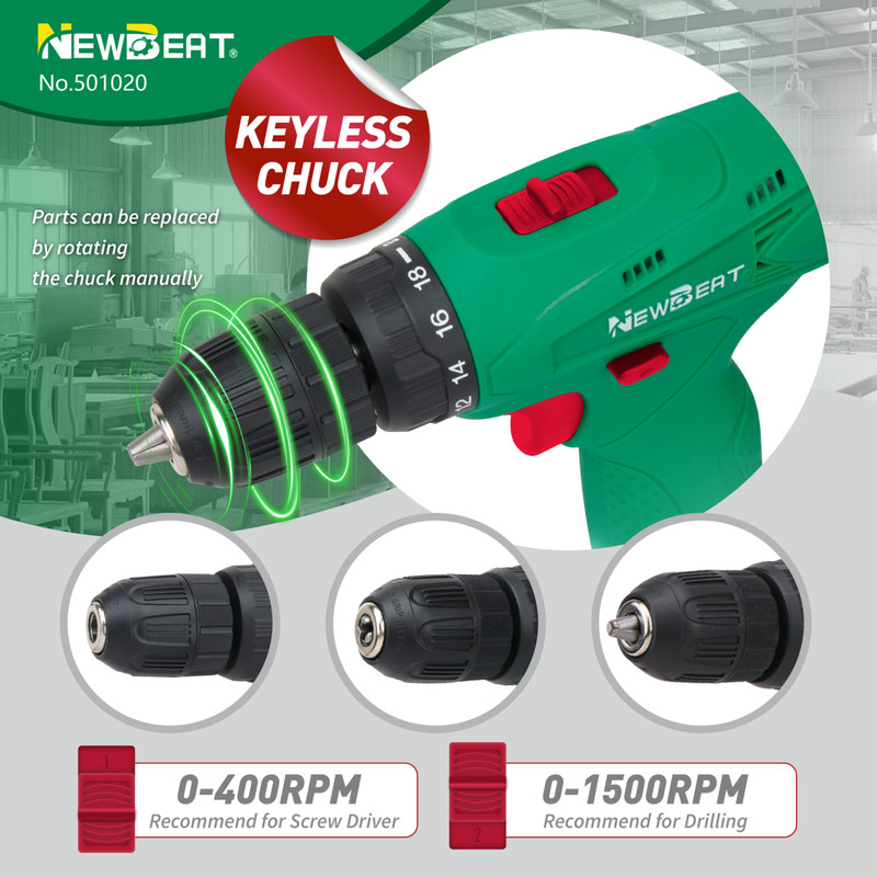 Portable 12V Cordless Drill Driver Electric Screwdriver Handheld Tool Set gallery