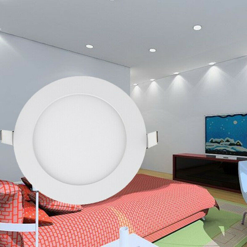 Recessed LED Ceiling Flat Lighting 6000-6500K Cool White 6 inch 12 Watt 10PCS gallery