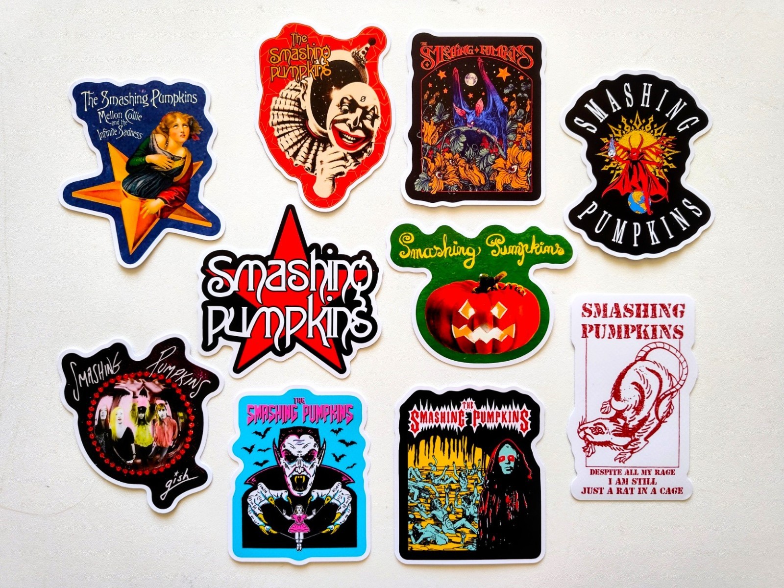 Smashing Pumpkins Sticker Pack (10) 1979 Rat in a Cage Mayonaise 90s Grunge gallery