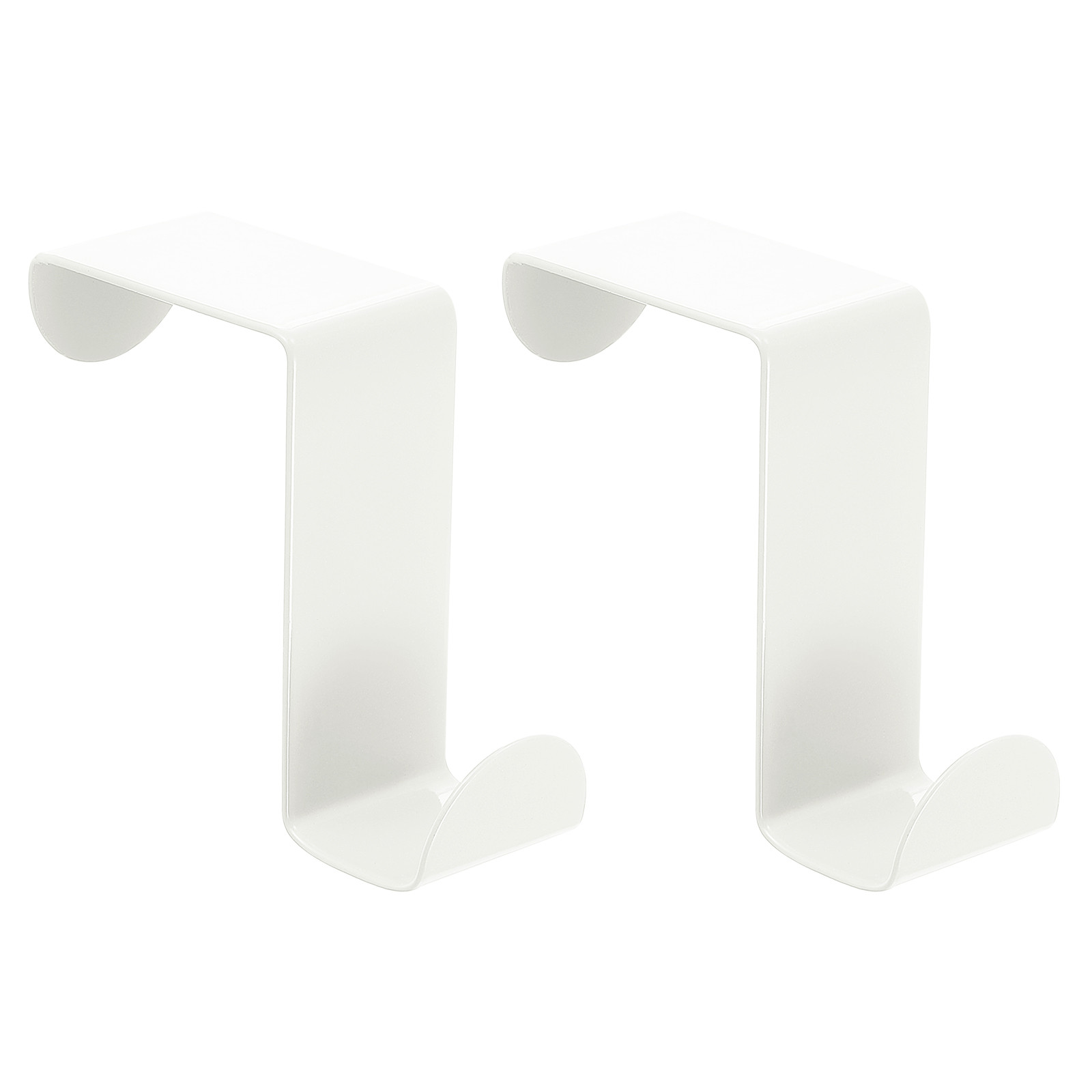 2pcs Over the Door Hooks Stainless Steel S-Shaped Double Hooks White gallery