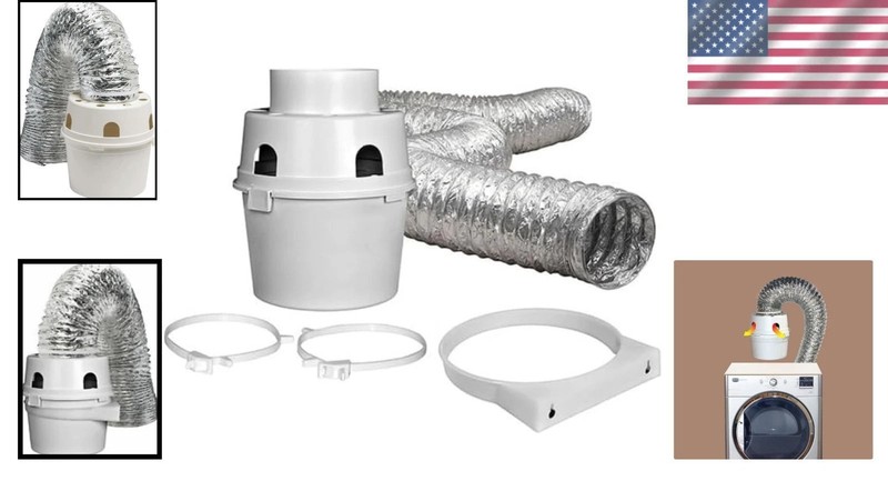 Efficient Indoor Dryer Vent Kit - 4" x 5' ProFlex Duct for Apartments & RVs gallery