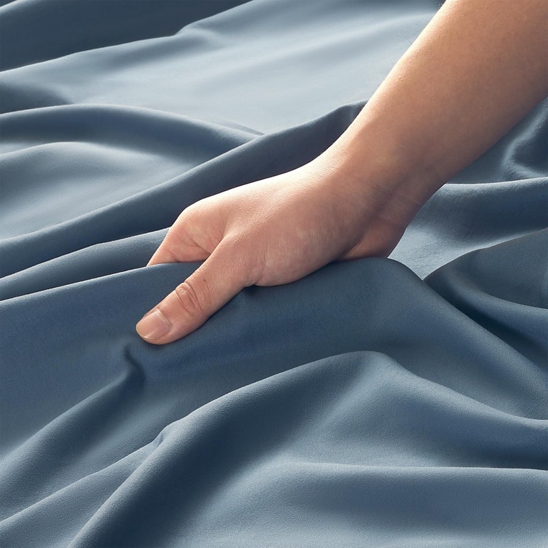 4 Pieces Bed Sheets and Pillowcase Sets, Deep Pocket with Fitted Sheet, Flat ... gallery