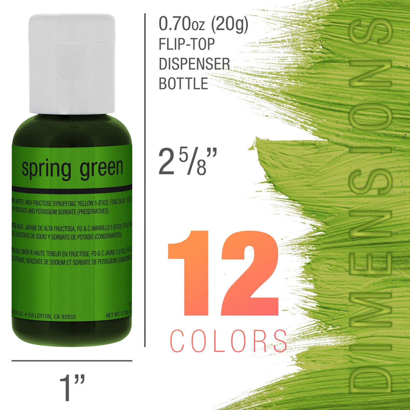 Chefmaster Airbrush Food Coloring Set - 12 Popular Colors in .7 fl. oz. Bottles gallery