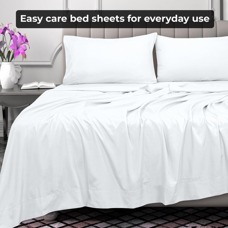 2 Pack Bulk Flat Set - Top Sheets - Soft 1800 Microfiber - & Stain Resistant ... gallery