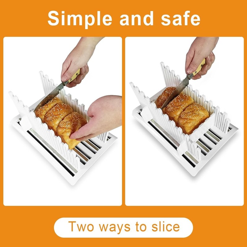 Bread Slicer For Homemade Bread,Bread Slicer Guide For Width Is Adjustable An... gallery