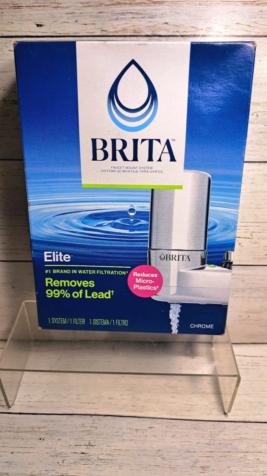 Brita Faucet Mount Water Filter System Chrome No-Wait Filtration, Easy Install, gallery