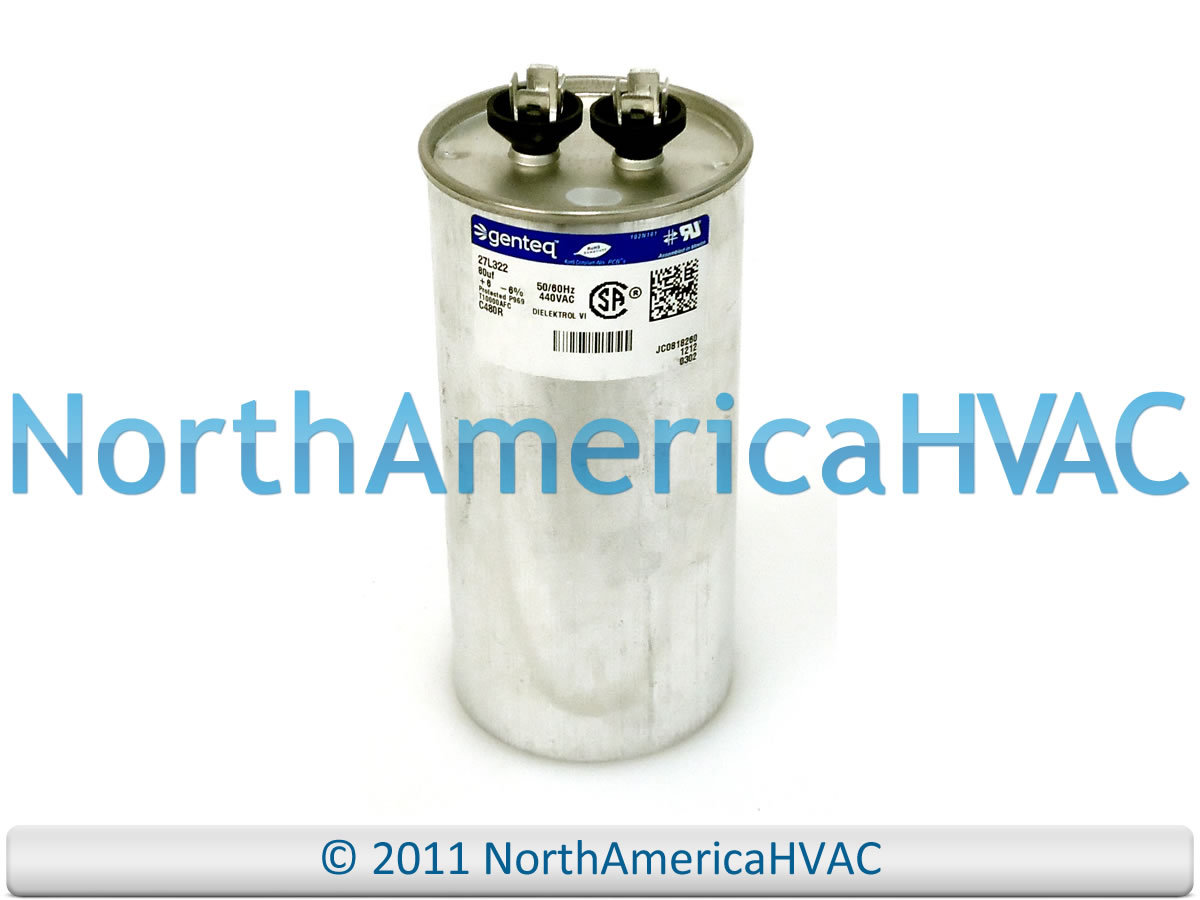 Capcom Capacitor Round 80 uf MFD 440 volt Fits GE Genteq 27L322 gallery