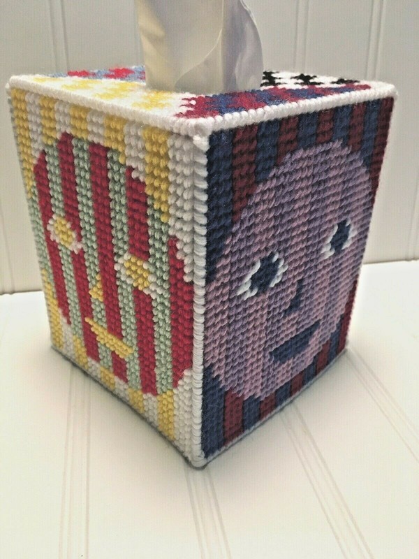 Artful Faces TIssue Cover Multicolor Dusen Inspired Phyllis Square Boutique Size gallery