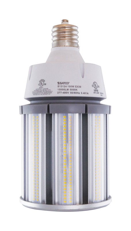 Satco S13124 LED HID Replacement Corncob 100W 277-480V Mogul Screw EX39 5000K gallery
