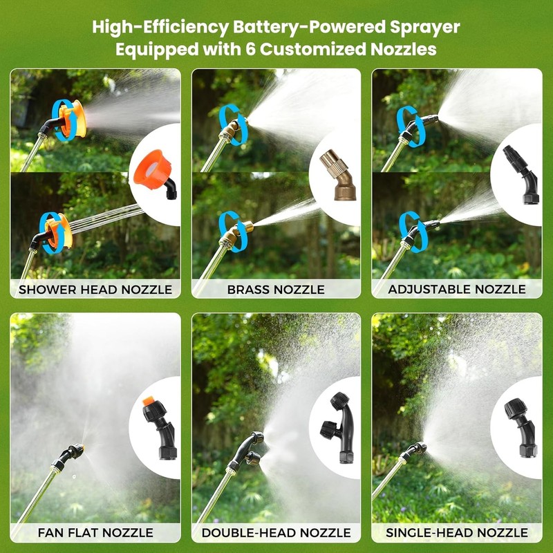 TOOVEM Battery Powered Backpack Sprayer 4 Gallon Heavy Duty Backpack Sprayer gallery