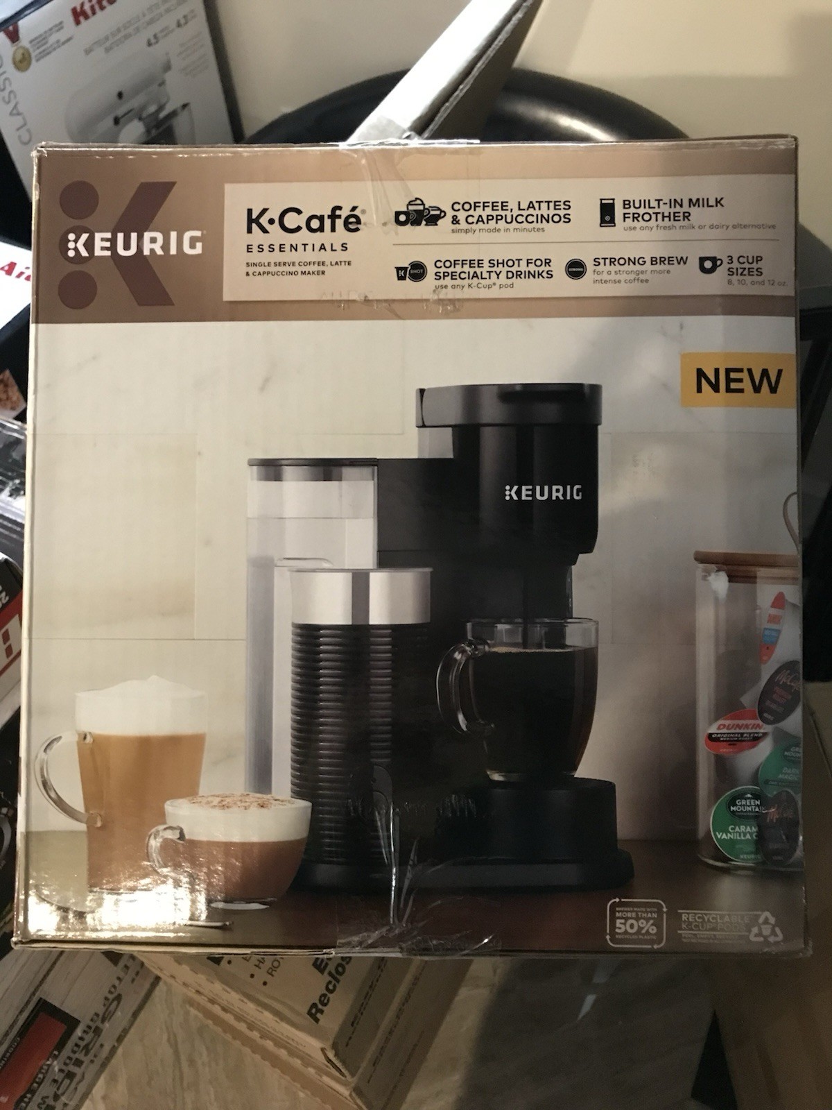 Keurig K-Café Essentials Black: Coffee, Latte & Cappuccino Maker - K-Cup Brewer gallery