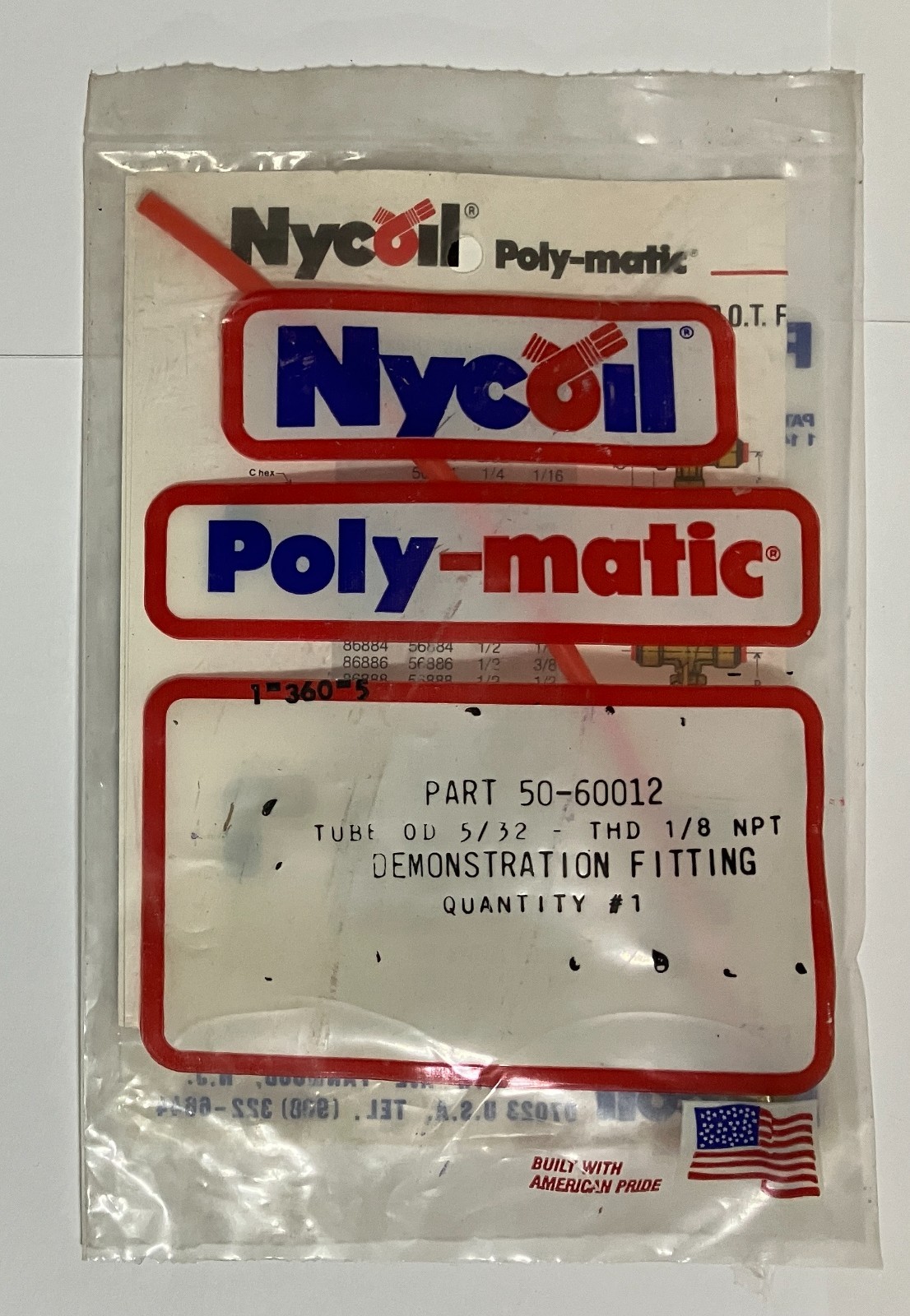NyCoil 50-60012 Demonstration Fitting: Tube OD 5/32" x THD 1/8" NPT-M, 1-ct gallery