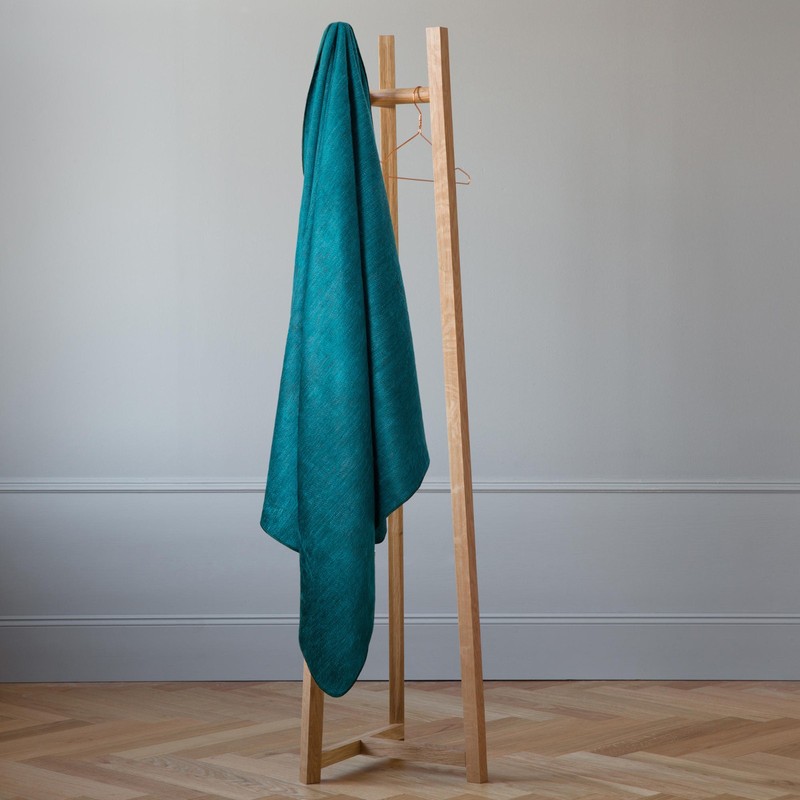 DOUBLE DENSITY ALPACA WOOL BLANKET THROW | QUEEN SIZE | SOFT & WARM – DEEP TEAL gallery