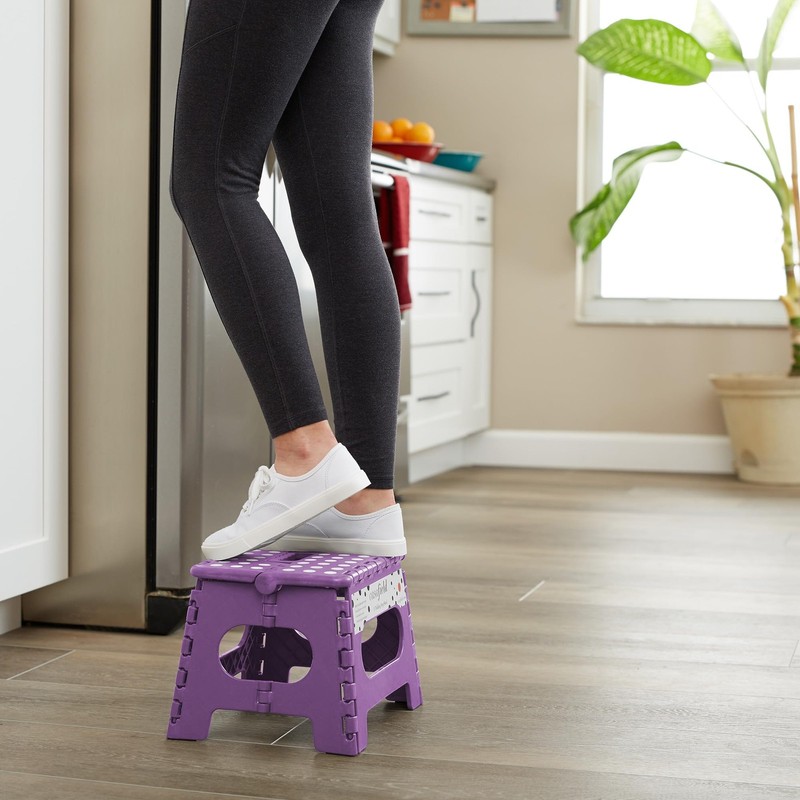 Casafield 9 Folding Step Stool - Small Plastic Foot Stool gallery