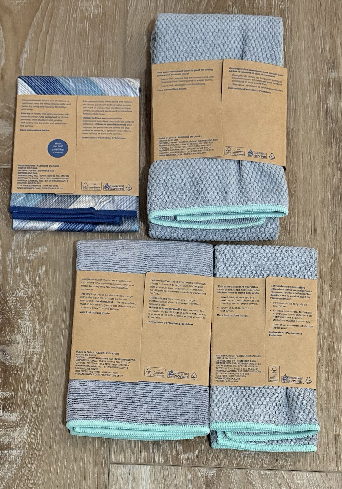 NORWEX WINDOW CLOTH - ENVIROCLOTH - KITCHEN CLOTH - KITCHEN TOWEL SET NEW 4 ITEM gallery