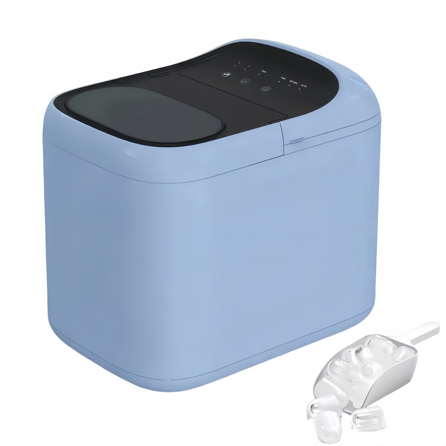 33lbs Ice Maker Countertop Portable Bullet Pellet Crushed Self Cleaning Machine gallery