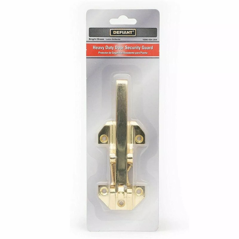 Defiant Door Security Guard Lock Heavy Duty Swing Locker Bright Brass Finish gallery