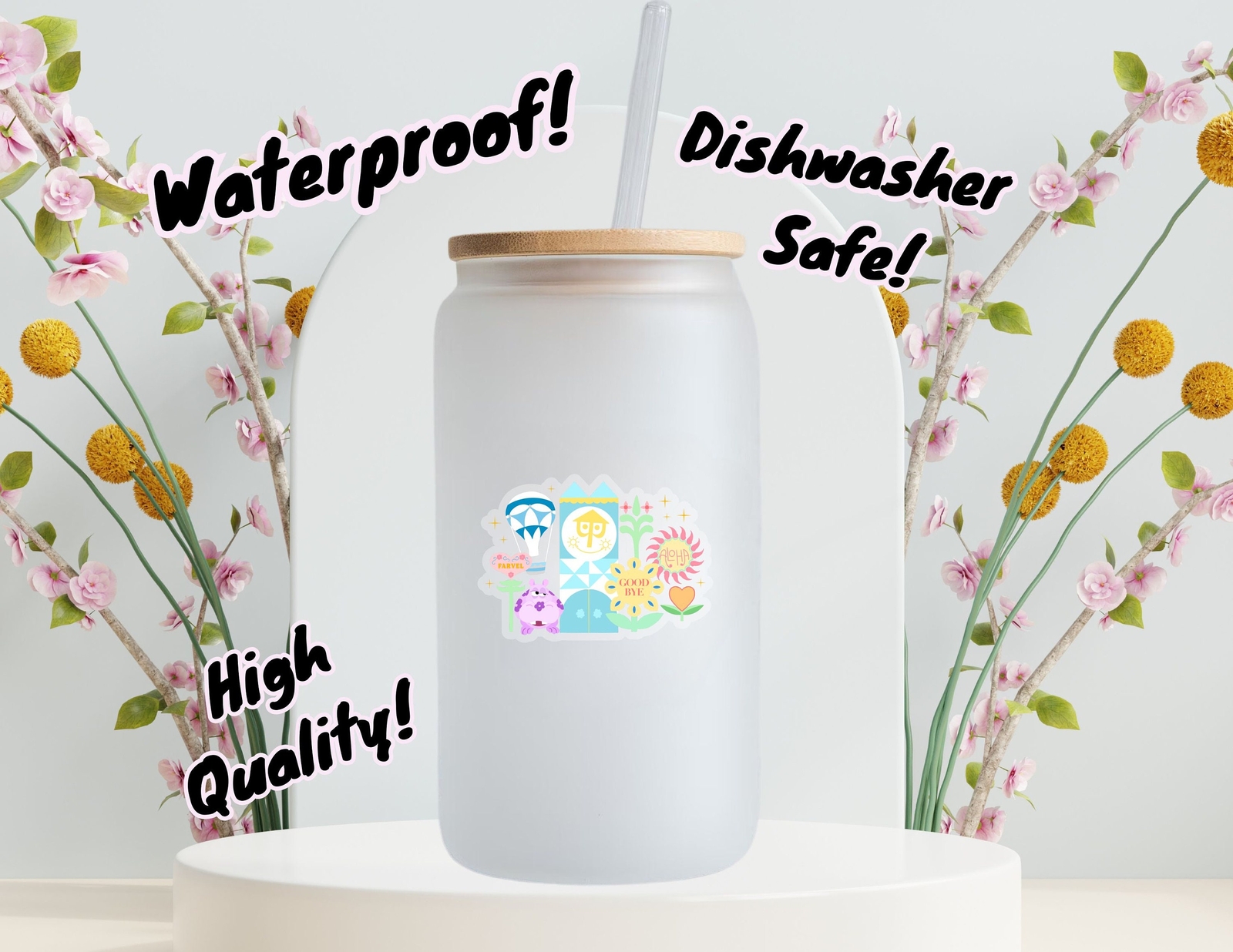 Small world Landmarks Disney Sticker Disney Stickers Water Bottle Transparent gallery