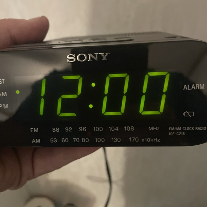 Sony Dream Machine Auto Time Set Working Alarm Clock Radio, Black Used gallery