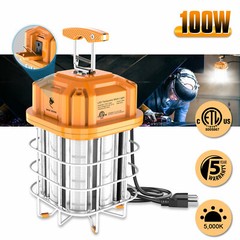100W LED Temporary Work Light 14500LM Linkable Construction Jobsite Light 5000K