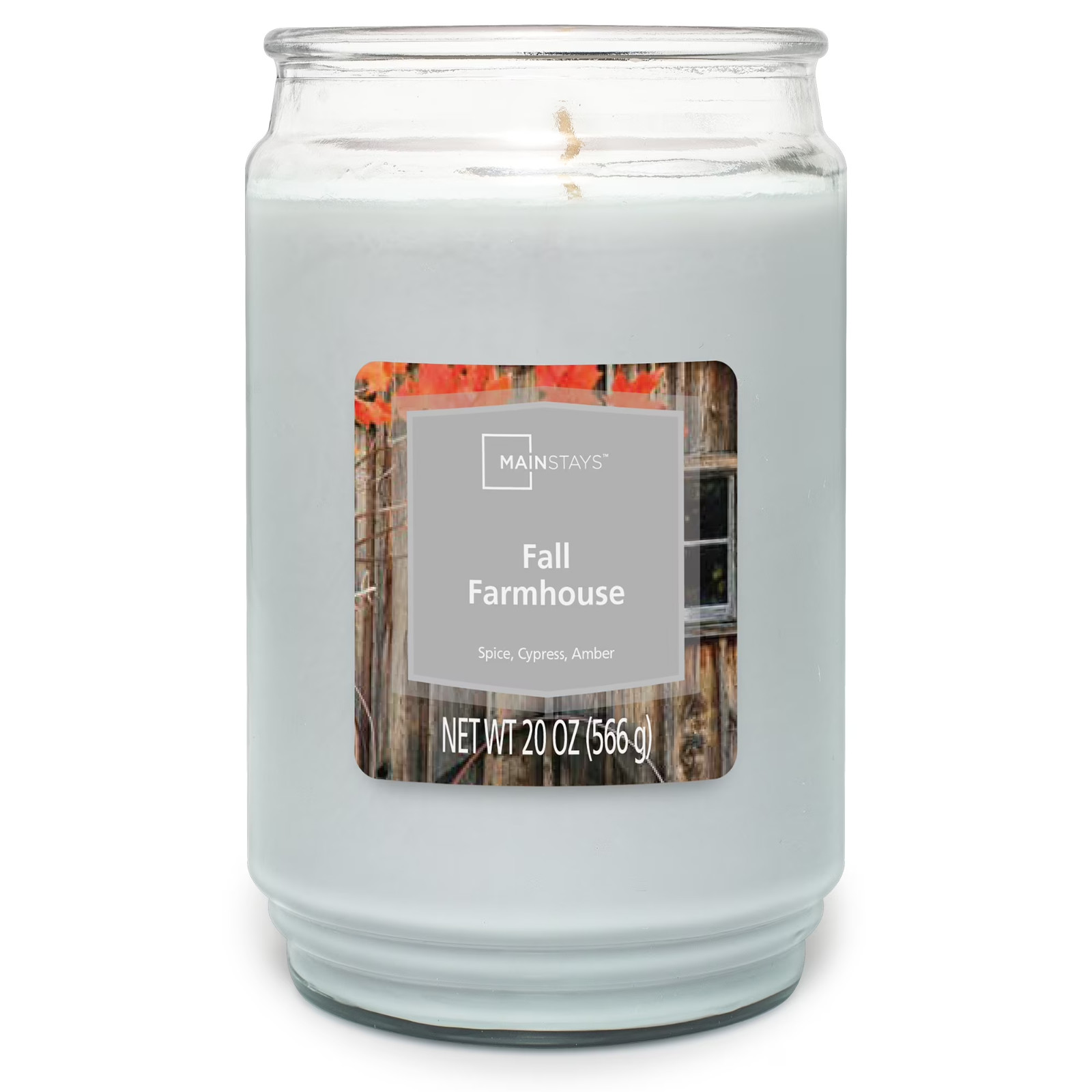 Mainstays Fall Farmhouse scented Single wick candle 20 oz..... gallery
