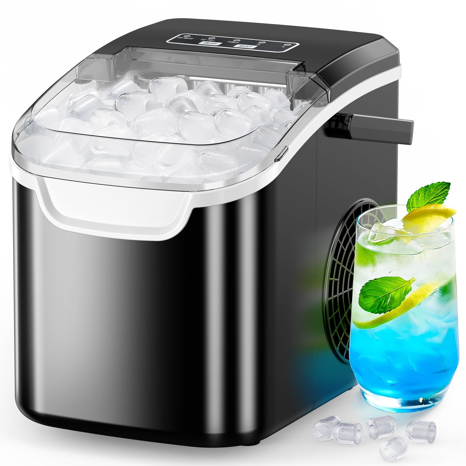 Ice Maker Countertop, Portable Ice Machine with Self-Cleaning, 26.5 lbs/24Hrs 8 gallery