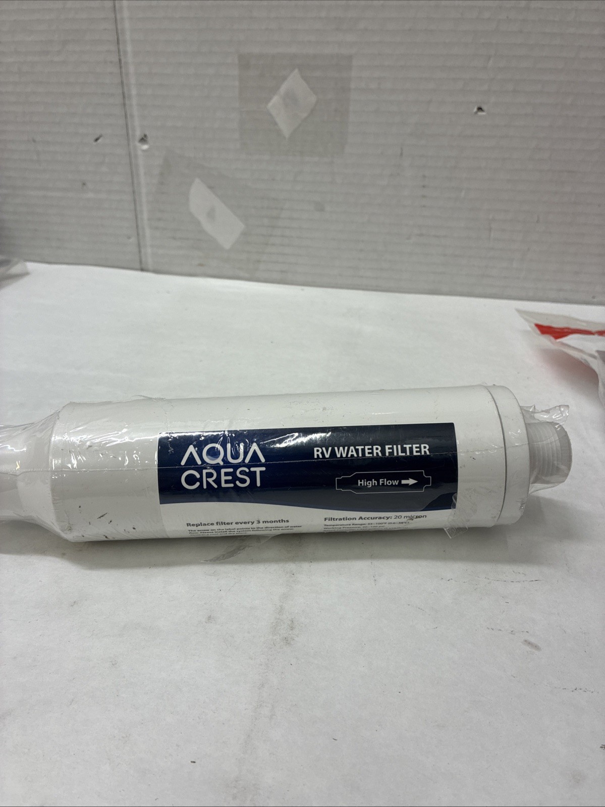 Aqua Crest RV Water Filter 20 micron High Flow Replace Every 3 Months SEALED! gallery