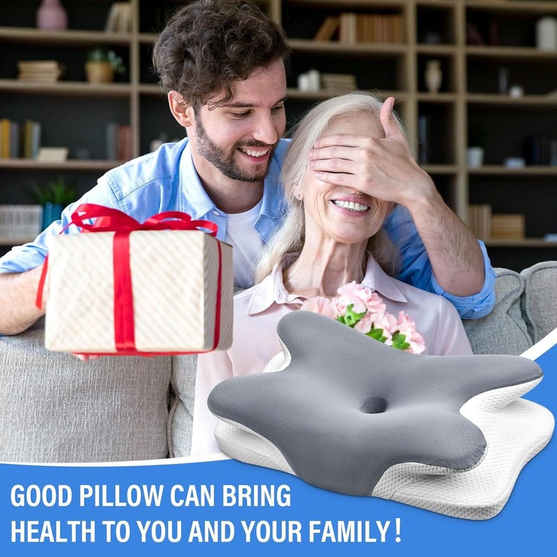 Ehomfory Cervical Ergonomic Memory Foam Neck Pillow for Neck Pain Relief NEW!!! gallery
