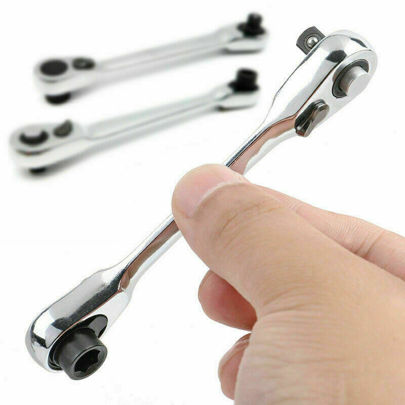 1/4" Mini Double-Ended Quick Socket Ratchet Wrench Rod Screwdriver Bit Tool gallery