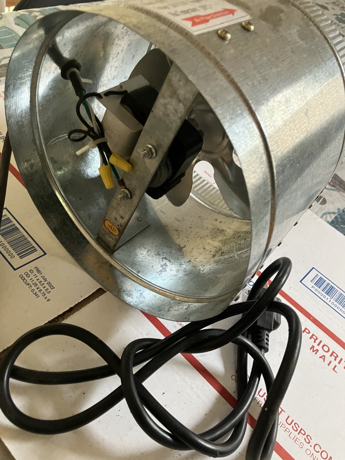 8" Duct Booster Inline Blower Fan Exhaust Vent Air Cooled Hydroponic 110V / 60Hz gallery