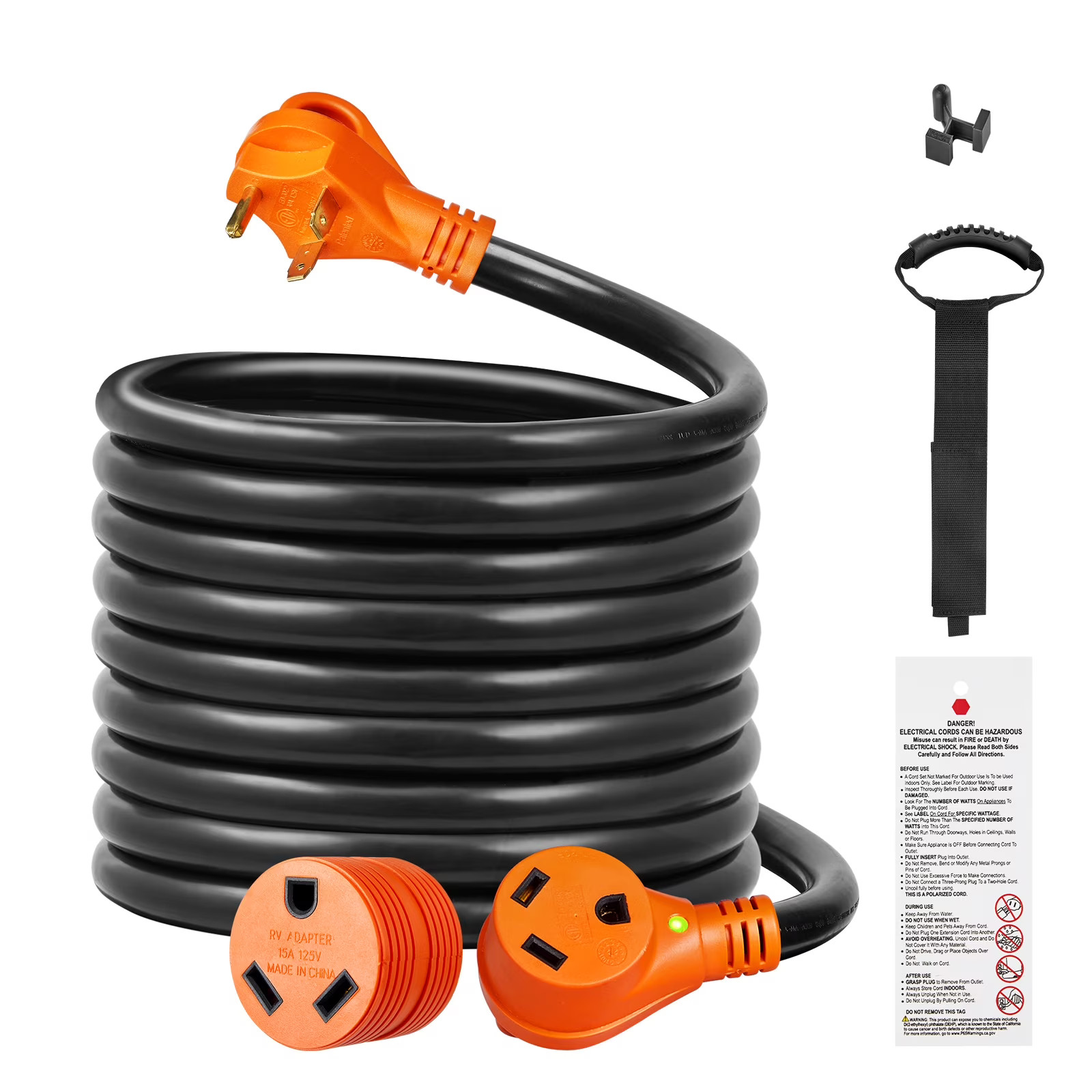 ETL Certified STW Power Cable with LED Handle & 15A Adapter gallery
