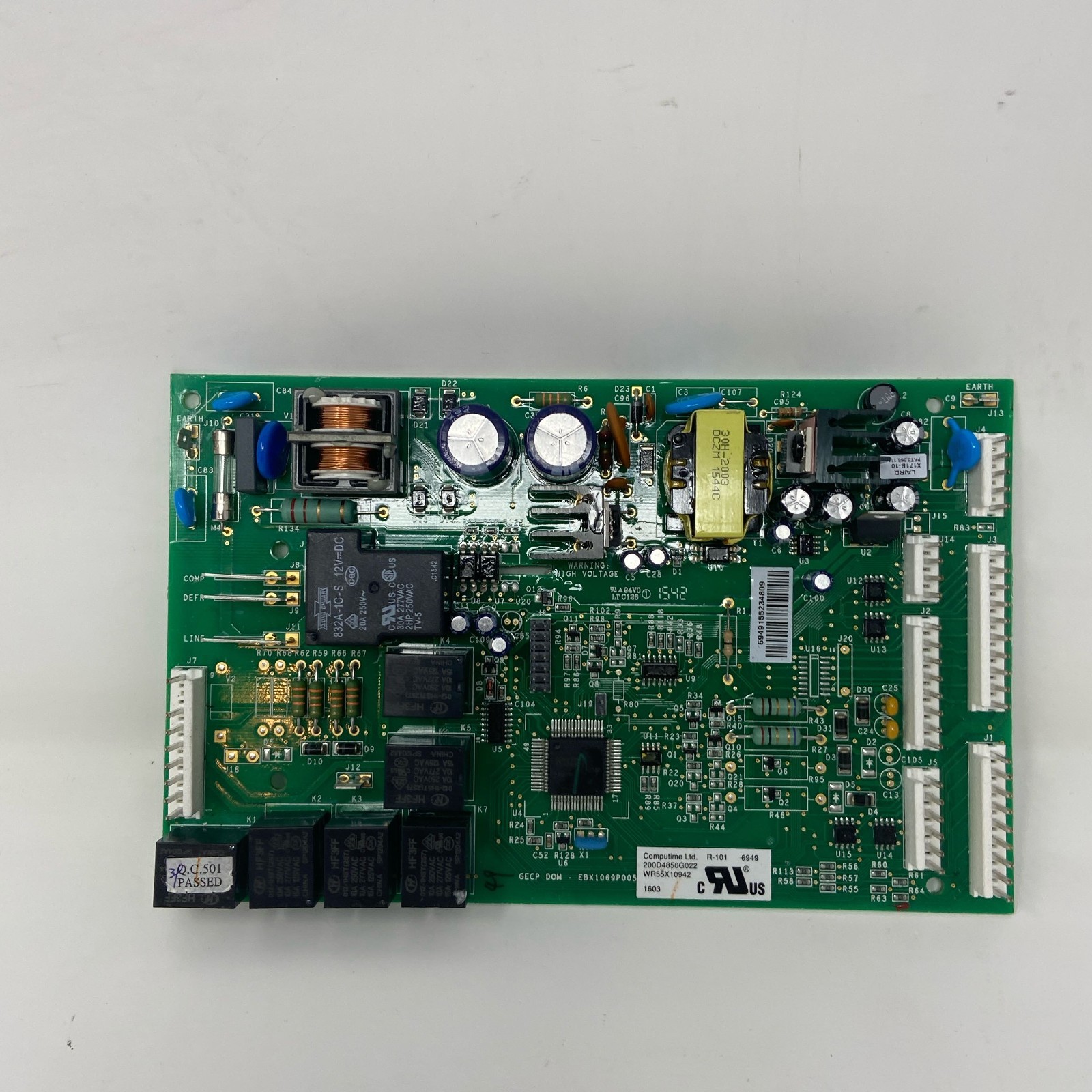 GE WR55X10942 Refrigerator Main Control Board, Green 8x5 in gallery