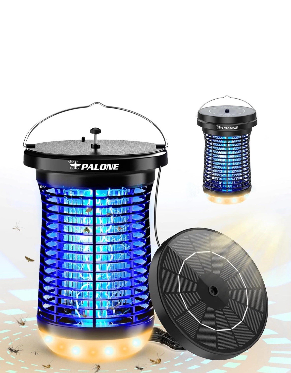 Solar Panel Bug Zapper Outdoor LED Detachable Solar Mosquitos Insect Palone-New gallery