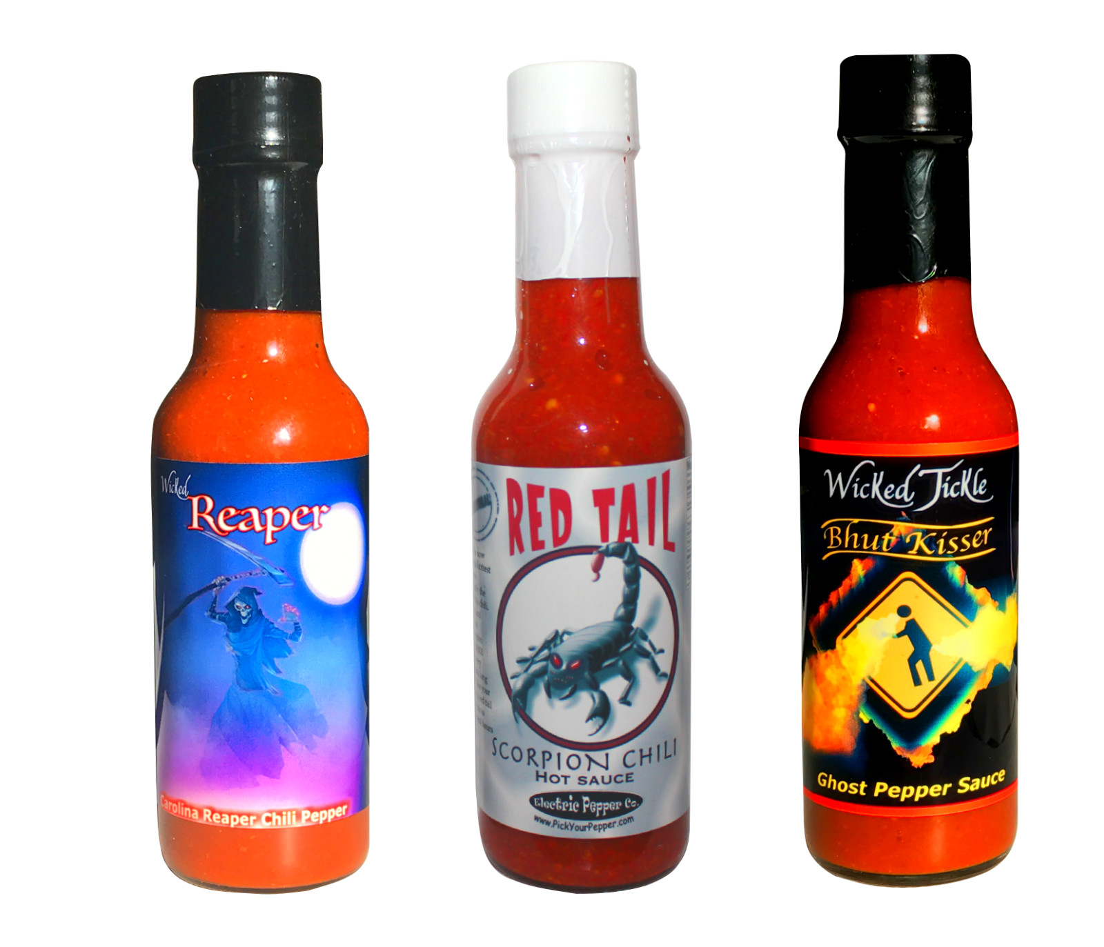 Reaper Hot Sauce Gift Set Reaper Scorpion Ghost World's Hottest Wicked Tickle gallery