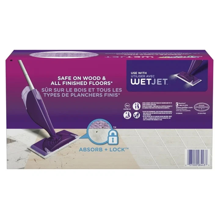 Swiffer Wet Jet Mop Cleaning Pads Refill, Floor Cleaner for Mopping Wood, Lamina gallery