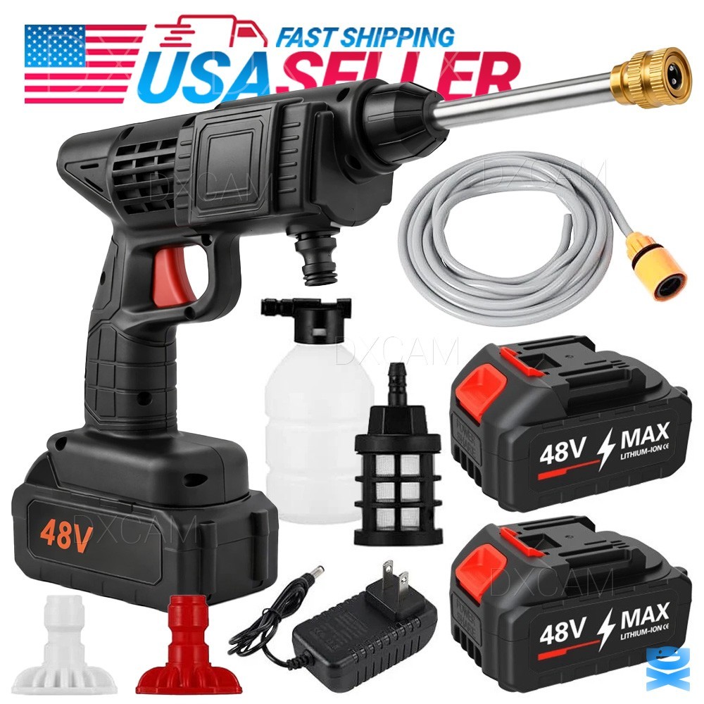 Portable Cordless Electric High Pressure Water Spray Gun Car Washer Cleaner Tool gallery