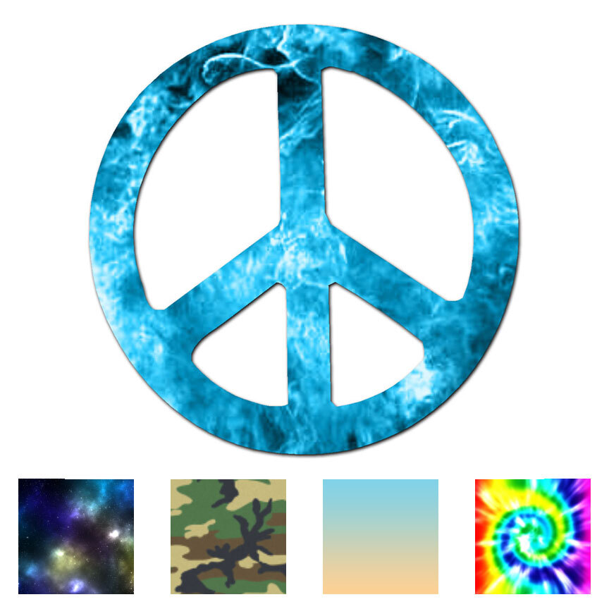 Peace Sign - Vinyl Decal Sticker - Multiple Patterns & Sizes - ebn941 gallery