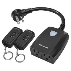 DEWENWILS Remote Control Outlet 15 AMP Heavy Duty, 7″ Extension Cord, 100 FT