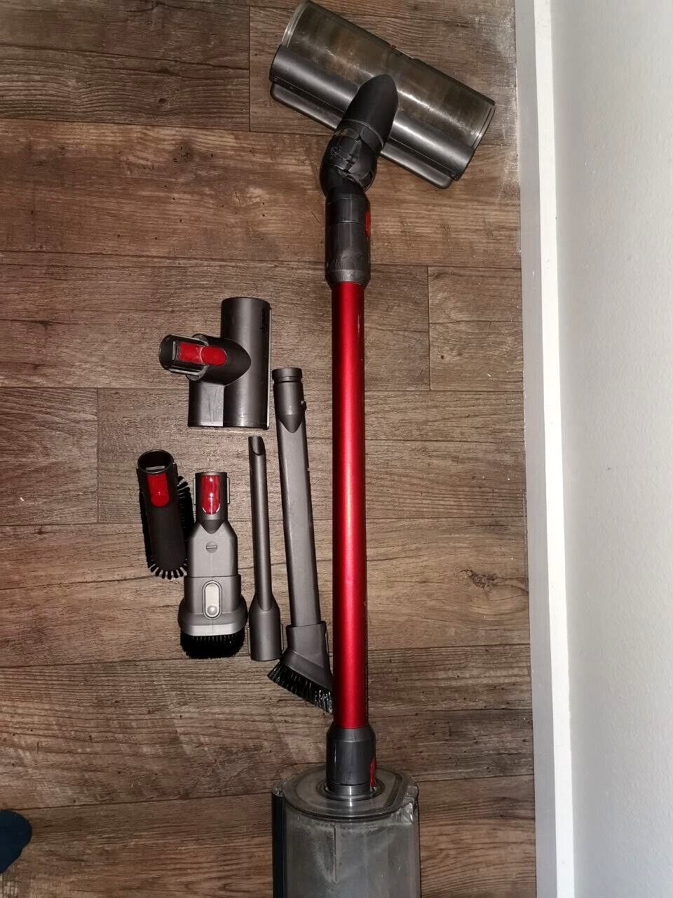 Dyson Outsize Total Clean Cordless Stick Vacuum Cleaner - Nickel/Red gallery