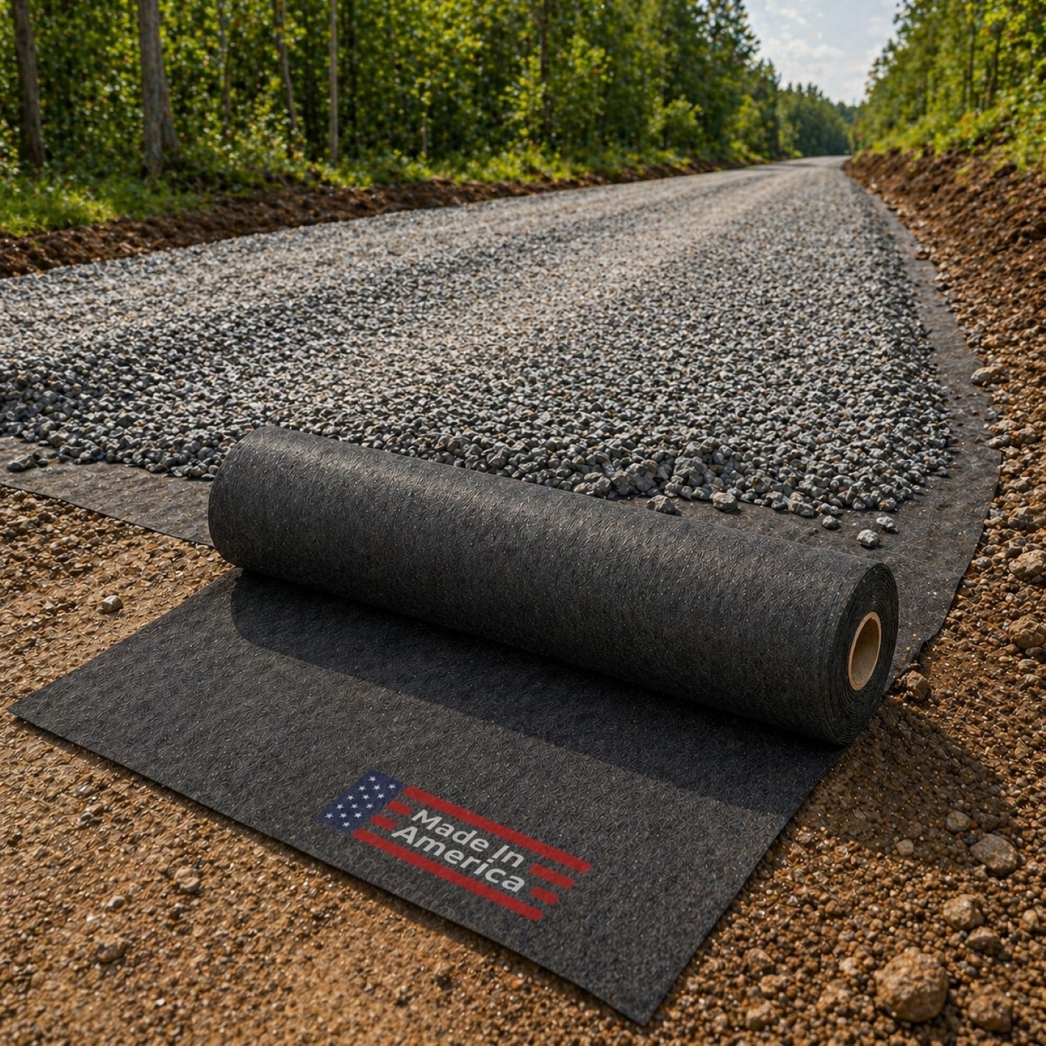 Road Underlayment Fabric | Non-Woven Geotextile Stabilization Fabric (8 oz) gallery