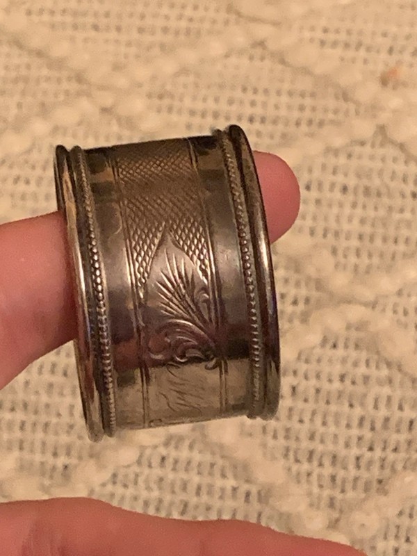 Sterling Silver napping ring antique , not marked, tested, 26 grams gallery